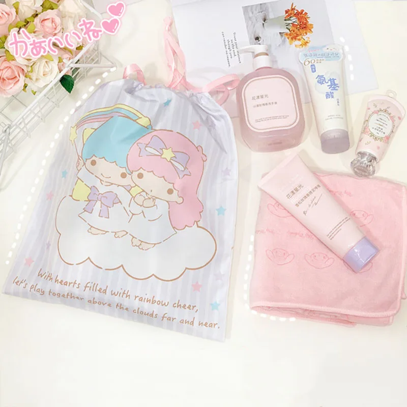 

Sanrio Cinnamoroll Kuromi Mymelody Kawaii обувь с рисунком в стиле аниме Пылезащитная крышка водонепроницаемая сумка для хранения из ткани Оксфорд на шнурке защита для обуви подарок