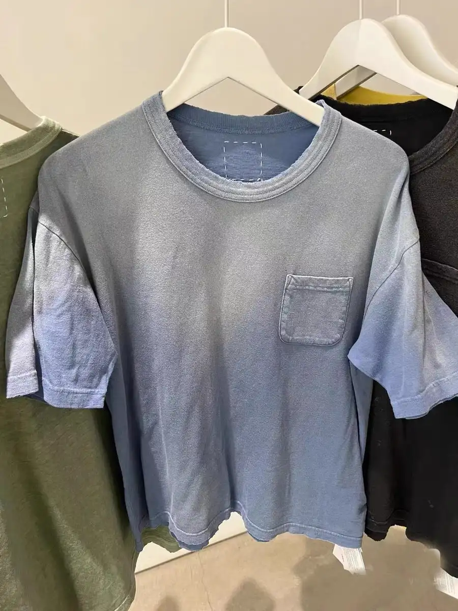 VISVIM FIL CRASH JUMBO TEE Японский прилив Накамура разрушение старый карман с короткими