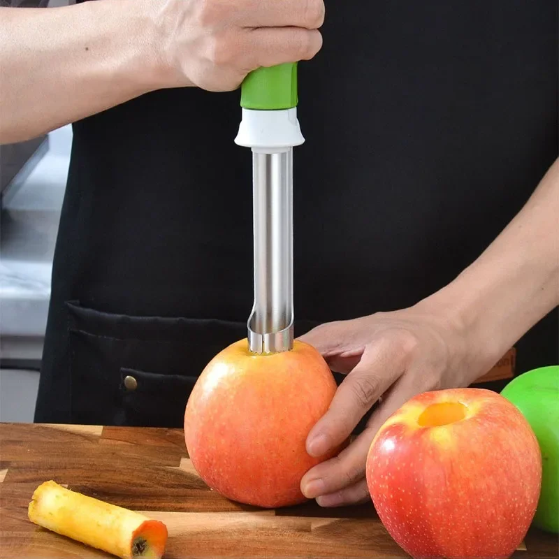 Фото 2в1 Нержавеющая сталь FruitVegetableCorerPeeler-Sharp ApplePearPitterSeeder EasyTo Clean Кухонные гаджеты Инструмент для удаления семян №3