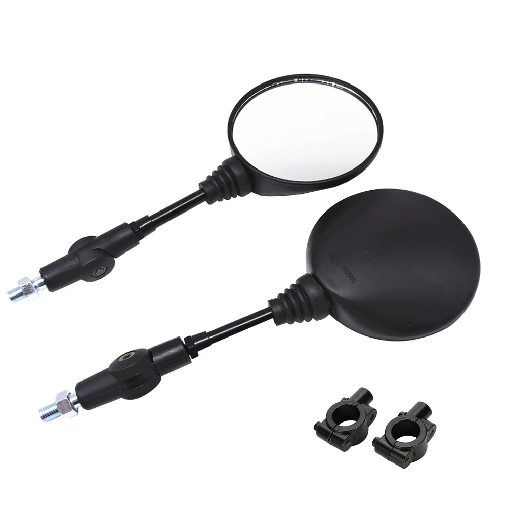

2 шт. 10 мм круглые складные мотоциклетные зеркала заднего вида алюминиевые боковые зеркала для Harley Davidsons Suzuki Honda Kawasaki
