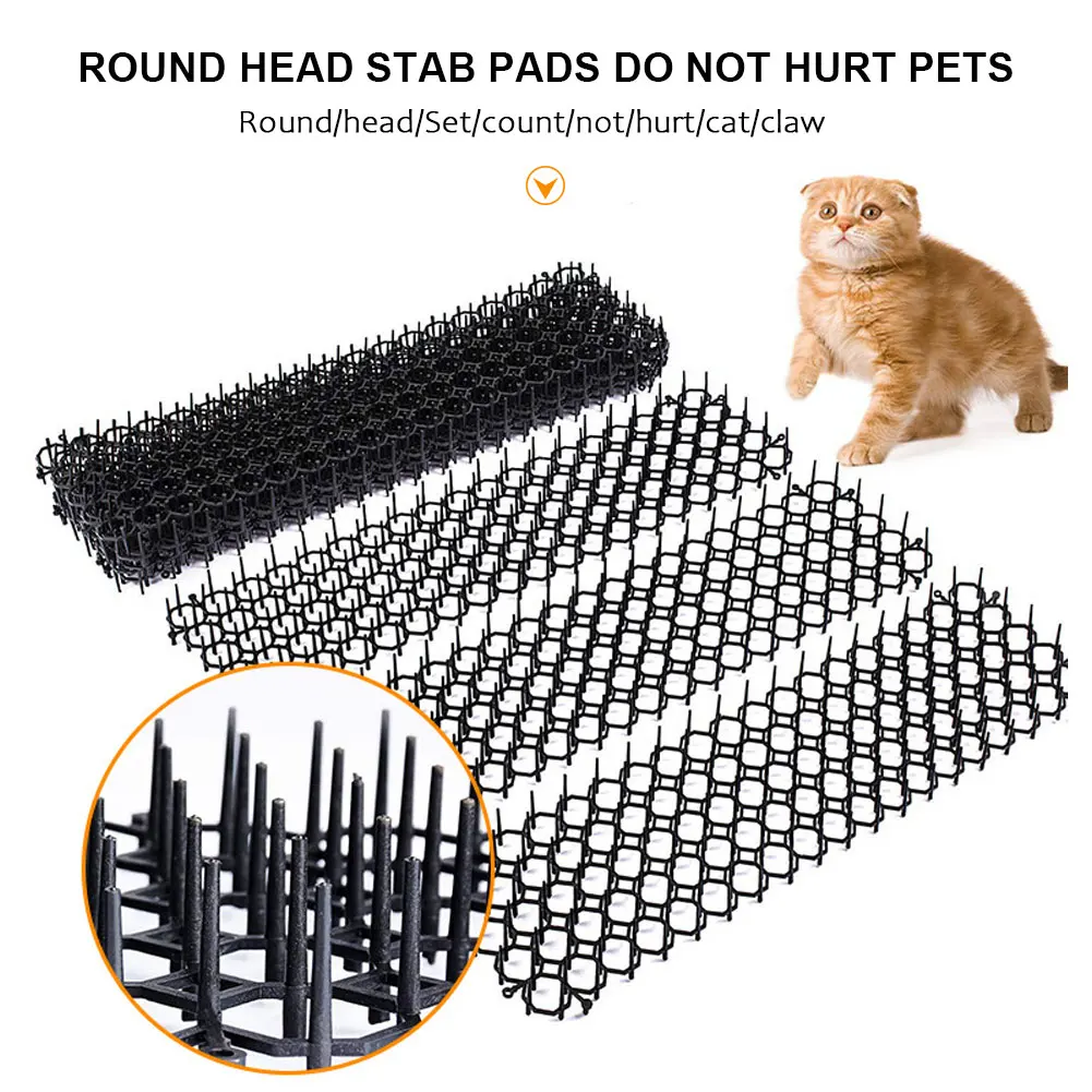 

Garden Cat Scat Mats Anti Dogs Repellent Mat Prickle Strips Net Spike Keep Cat Dog Away Digging Climbing Cat Fence Pets Supply