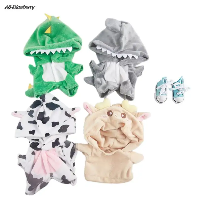 

20cm Clothes Plush For Idol Doll Clothes Stray Kids Stuffed Animal Cute Cartoon Jumpsuit Messenger Bag Canvas Fans Gift