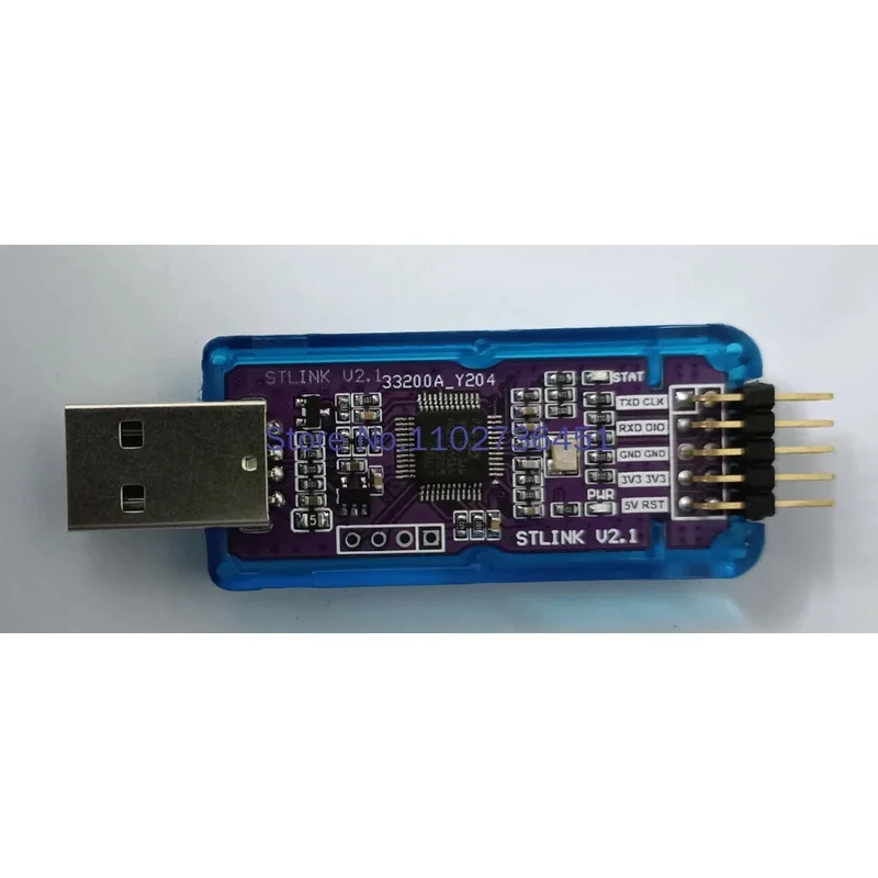 Фото Отладочная плата ST-LINK V2.1 для программирования и прошивки STM32 с последовательным портом №3