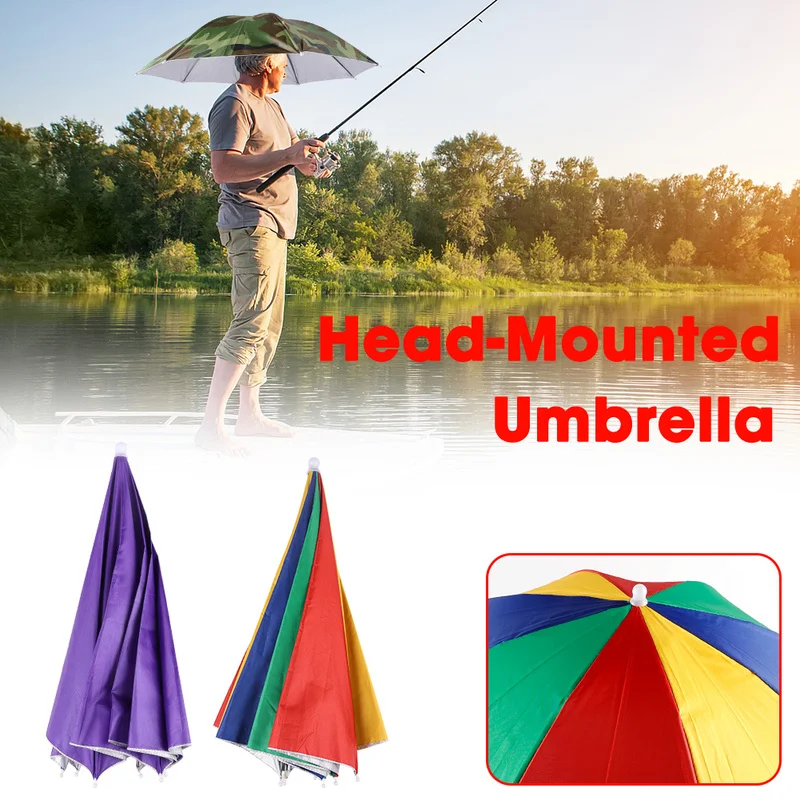 

Foldable Head Umbrella Hat Cap Golf Outdoor Sun Headwear Fishing Camping Hiking Fishing Caps Fishing Apparel Entertainment Sport