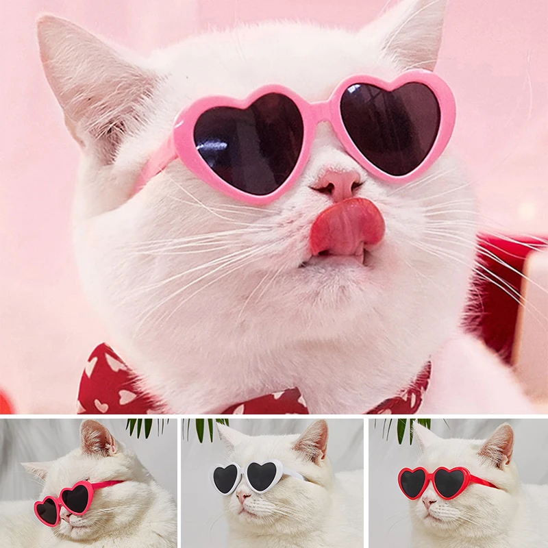 

Pet Dog Cats Glasses Heart Sunglasses Hairpin Bows Pet Lovely Hair Clips for Pet Dogs Cat Yorkie Teddy Chihuahua Pet Hair Decor