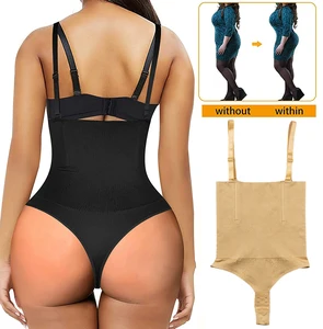 Sexy Body Shapewear Thong Waist Trainer Corset Open Bust Body Shaper Seamless Invisible Bodysuit Slimming Belly Underwear