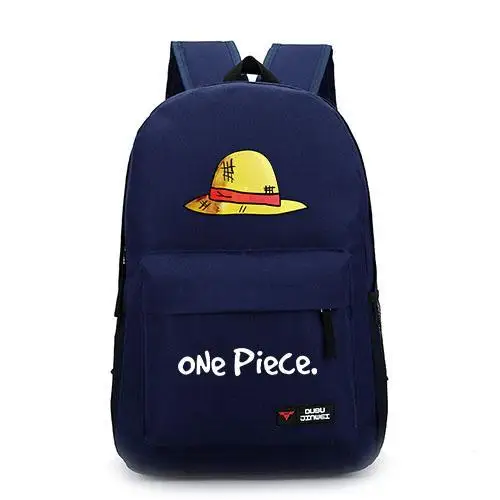 

Anime One Piece Lufei Straw Hat Middle School Student Schoolbag Backpack Men's and Women's Backpacks Travel Simple Canvas Bag