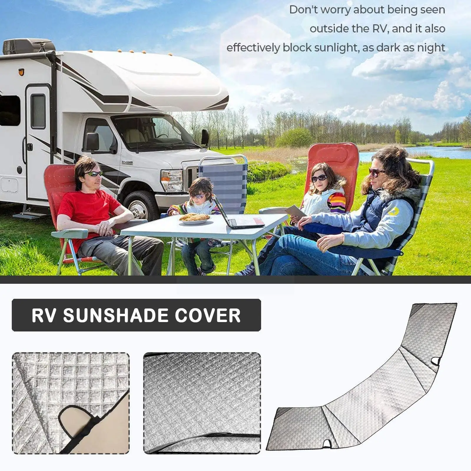 

Rv Windshield Sunshade Cover For Class C 1997-2022 Motorhome Front Wind Sunshade Car Cover B1x4
