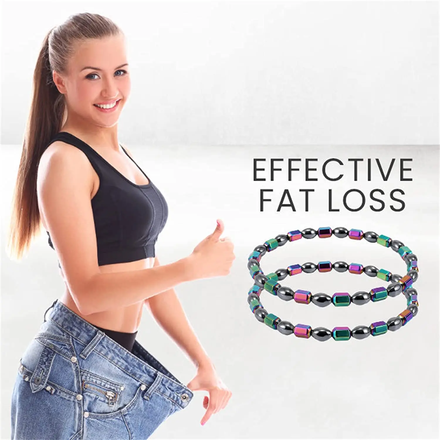 

Magnetic Stone Bracelet Lymph Detox Anklet Weight Loss Slimming Beaded Anklets Magnetic Stone Therapy Anklet Health Care