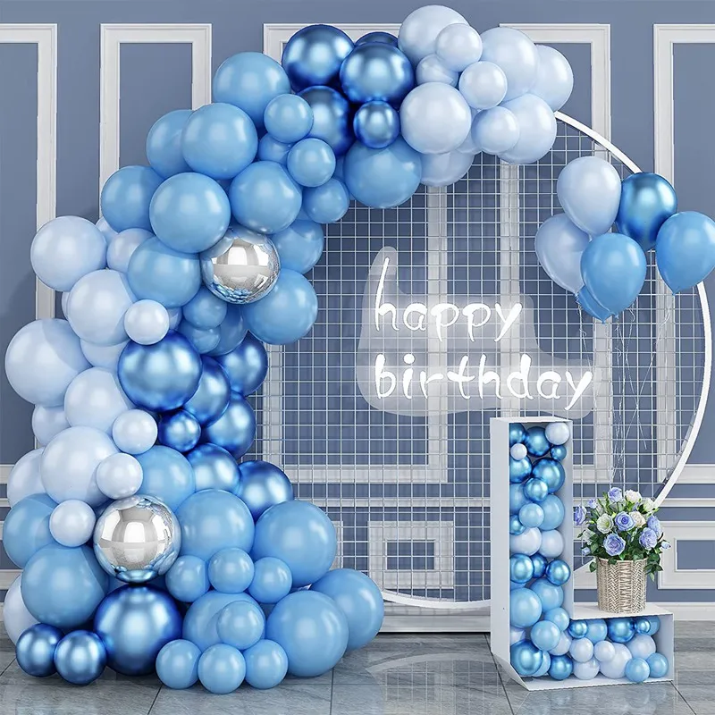 

78 шт./компл. металлические разноцветные Синие Блестящие блестящие украшения для свадебной вечеринки, дня рождения, Детские латексные воздушные шары, украшение для будущей мамы