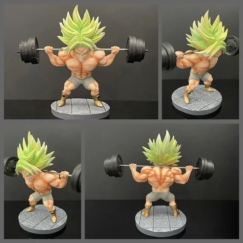 Фото Dragon Ball Gk Super Saiyan Легкое оружие Пятая пуля Фитнес Brolli Лифтинг Штанга Модель мышц в штучной упаковке Орнамент ручной работы №2