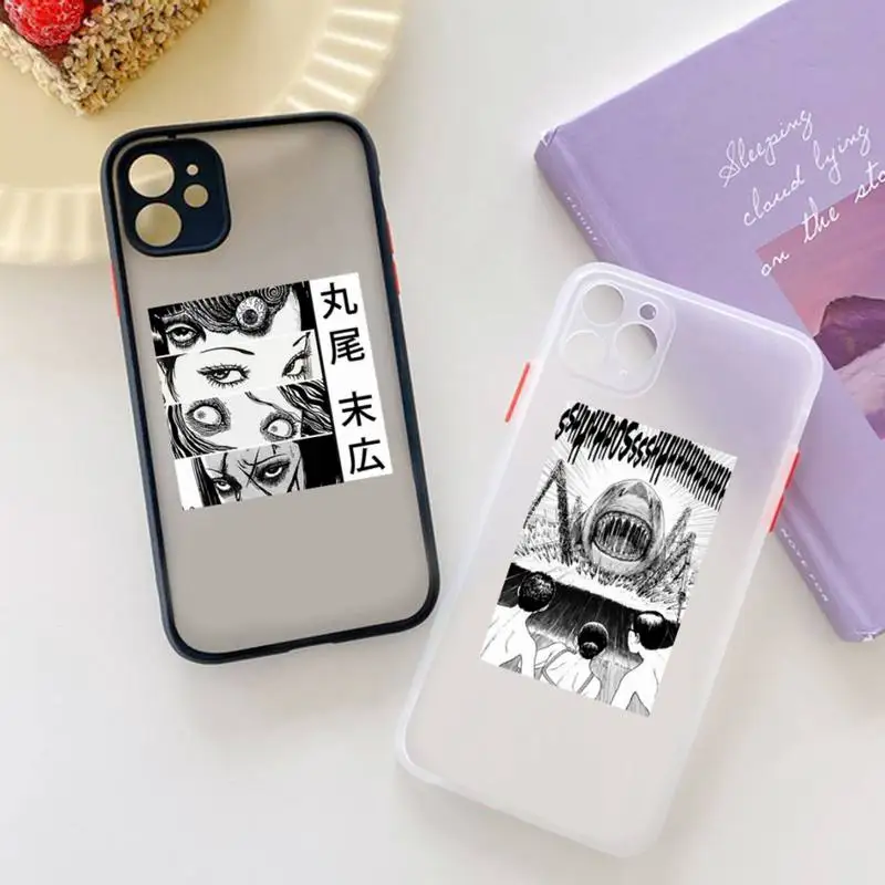 

Junji to Anime horror design Phone Case matte transparent For iphone 7 8 11 12 13 plus mini x xs xr pro max cover