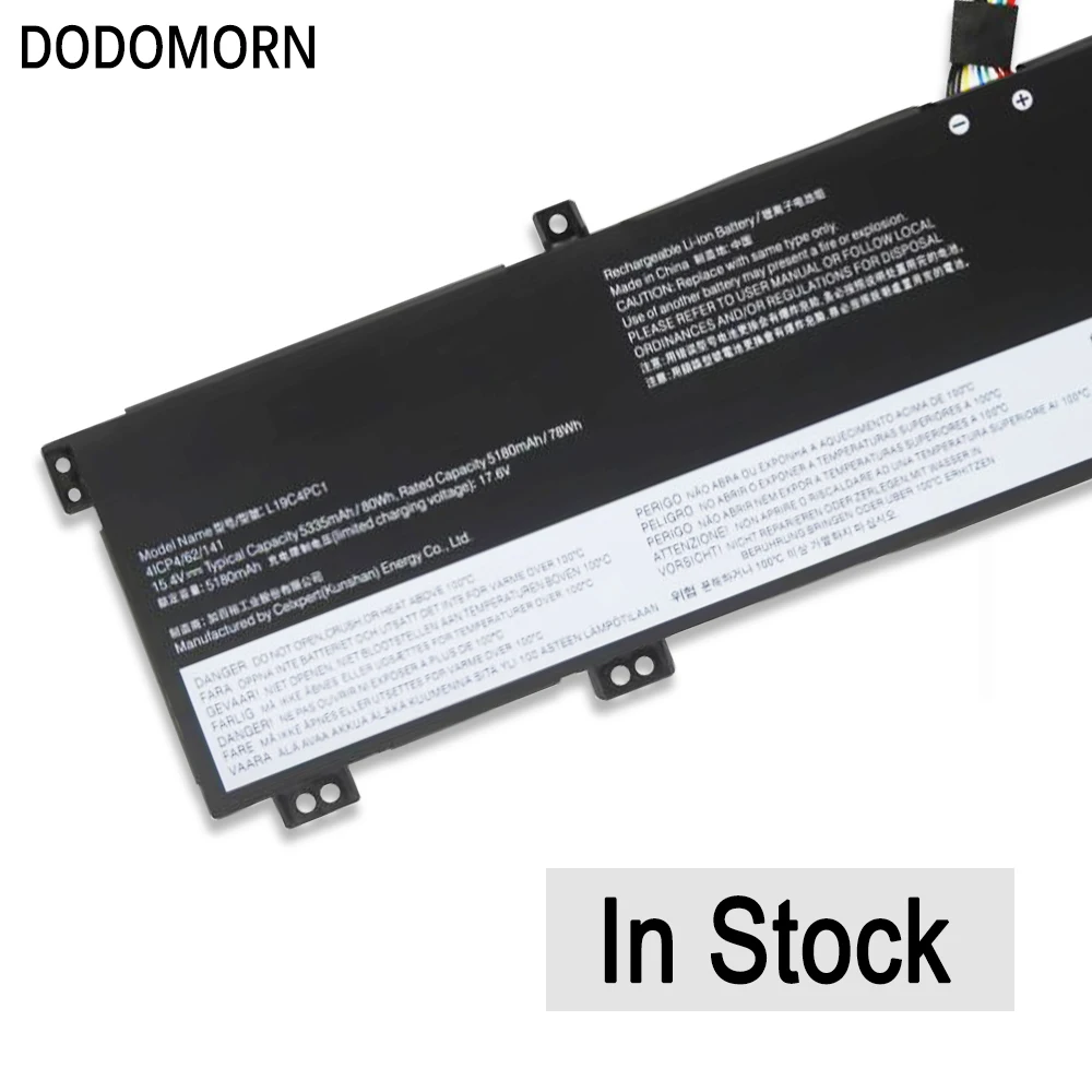 Фото DODOMORN L19C4PC1 L19C4PC0 Аккумулятор для ноутбука Lenovo Legion Y7000 R7000 Y7000P R7000P 2020 5-15IMH05 5P-15ARH05H 80Wh/60Wh №5