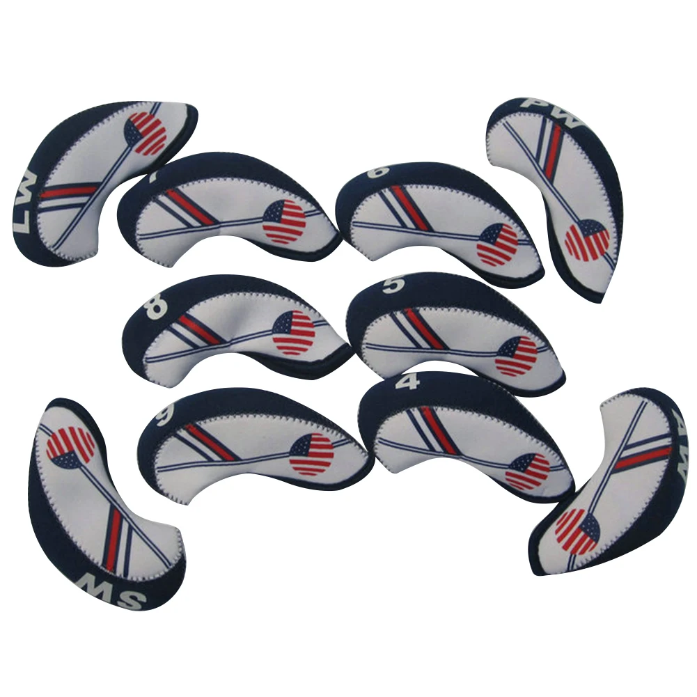 10 шт./компл. чехлы с железной головкой для гольф-клуба защитный чехол защитные на