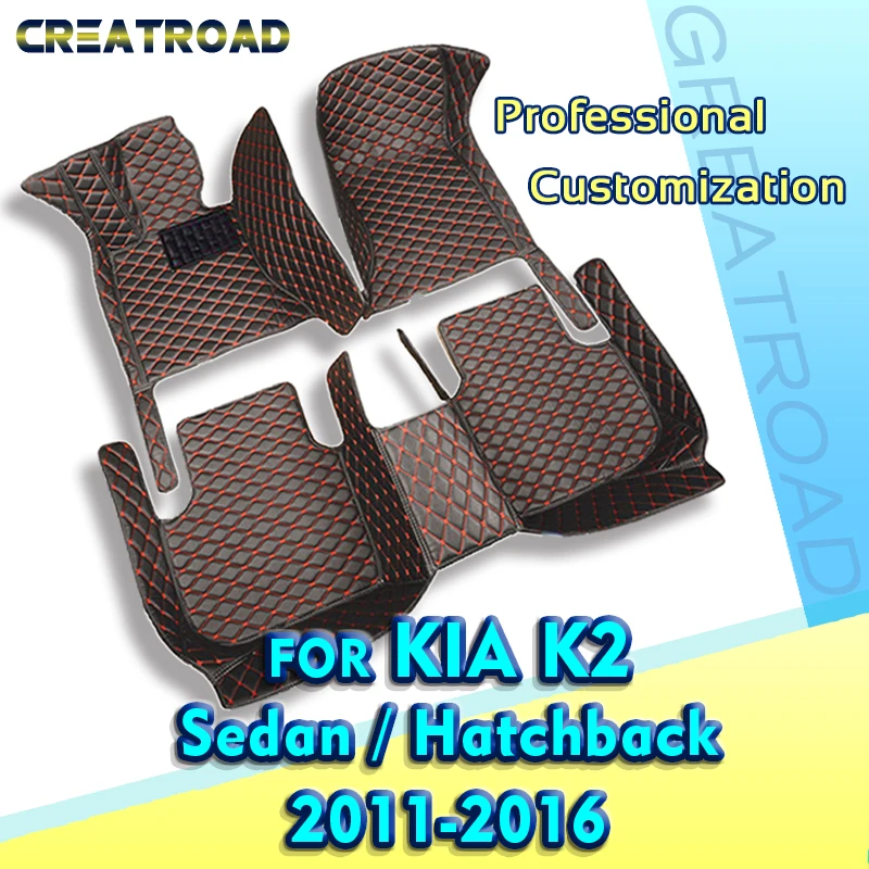 

Car Floor Mats For Kia K2 Sedan Hatchback 2011 2012 2013 2014 2015 2016 Custom Auto Foot Pads Carpet Cover Interior Accessories