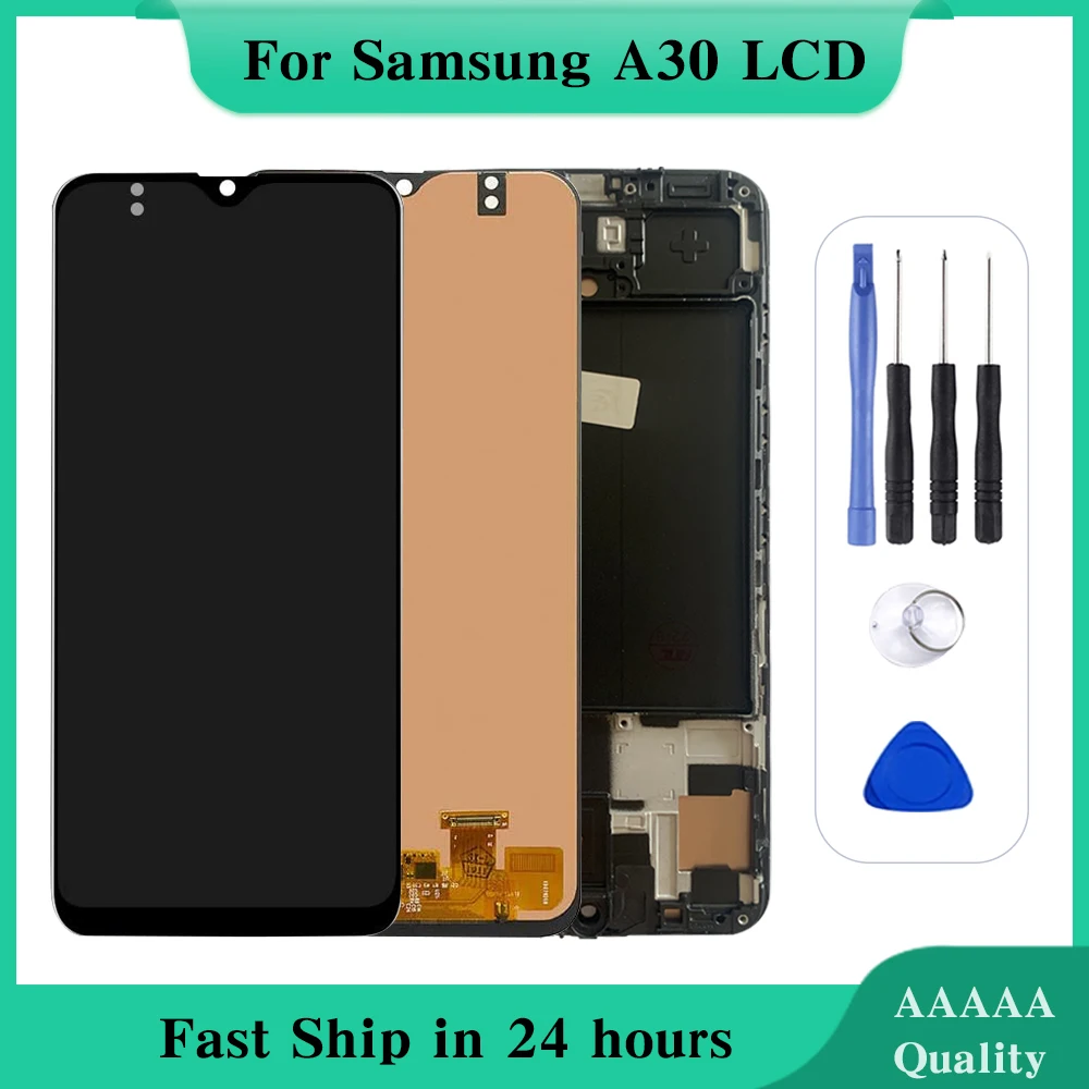 

Original Amoled Pantalla For Samsung Galaxy A30 A305F A305G A305F/Ds A305Fn A305Gn Screen Touch Oled Lcd Display 100% Tested