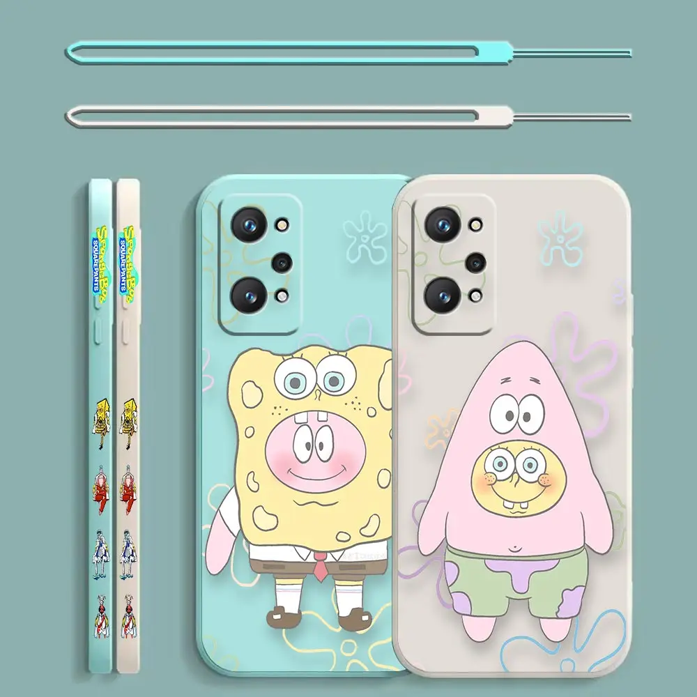 

S-SpongeBob Patrick Star Anime Couple For Realme C35 C33 C31 C30 C21 C21Y C20 C15 C12 C11 C3 C2 Narzo 50 50A 50I 30A Pro Case