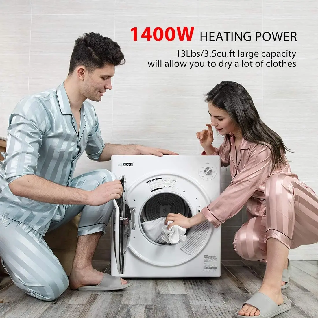 

1500W Compact Portable Clothes Laundry Dryer Machine for Apartment 3.5 cu.ft 13lbs