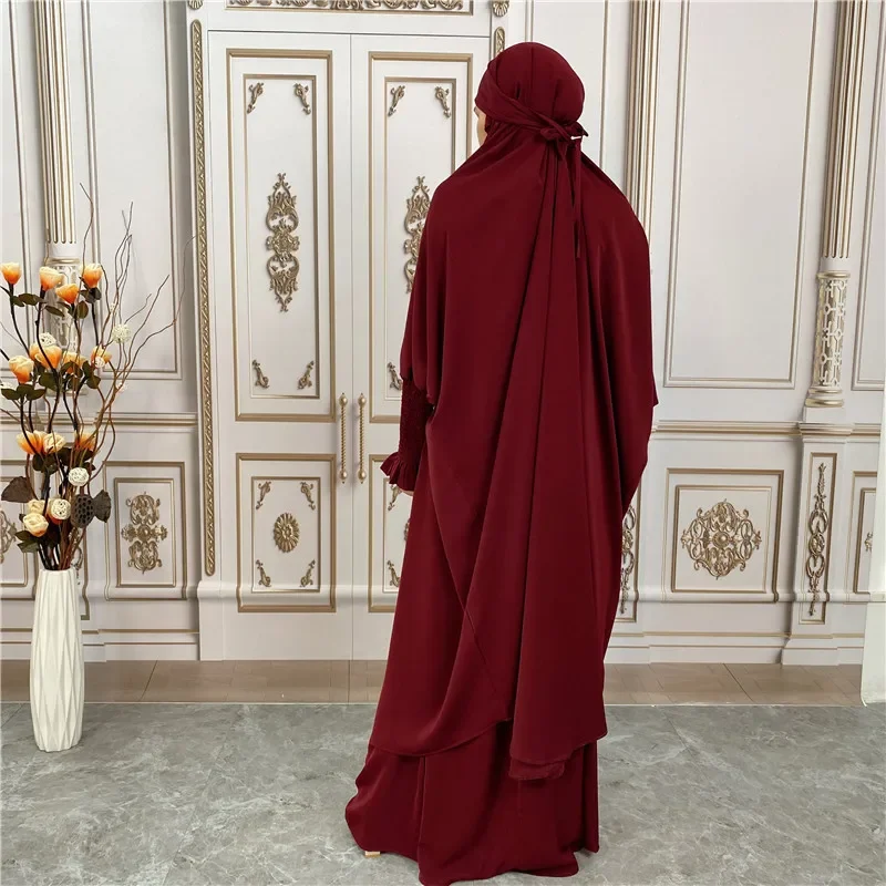 Женский мусульманский комплект Nida однотонные простые абайи для женщин базовая