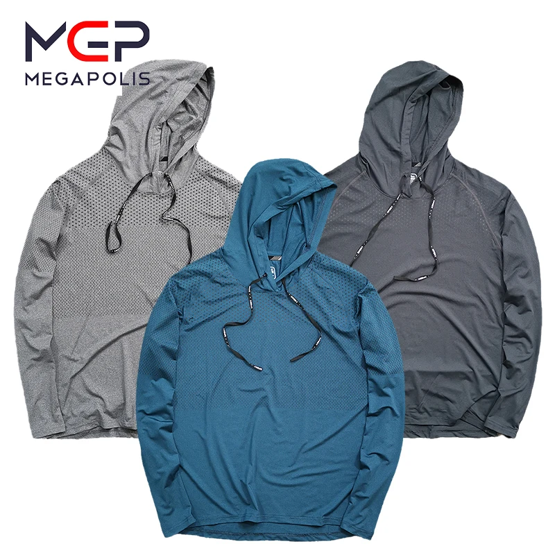 

MGP Thin Hoodies For Men Hooded Pullover Casual Exercise High Elasticity Quick Drying Breathable Men's Versatile Cycling Coat
