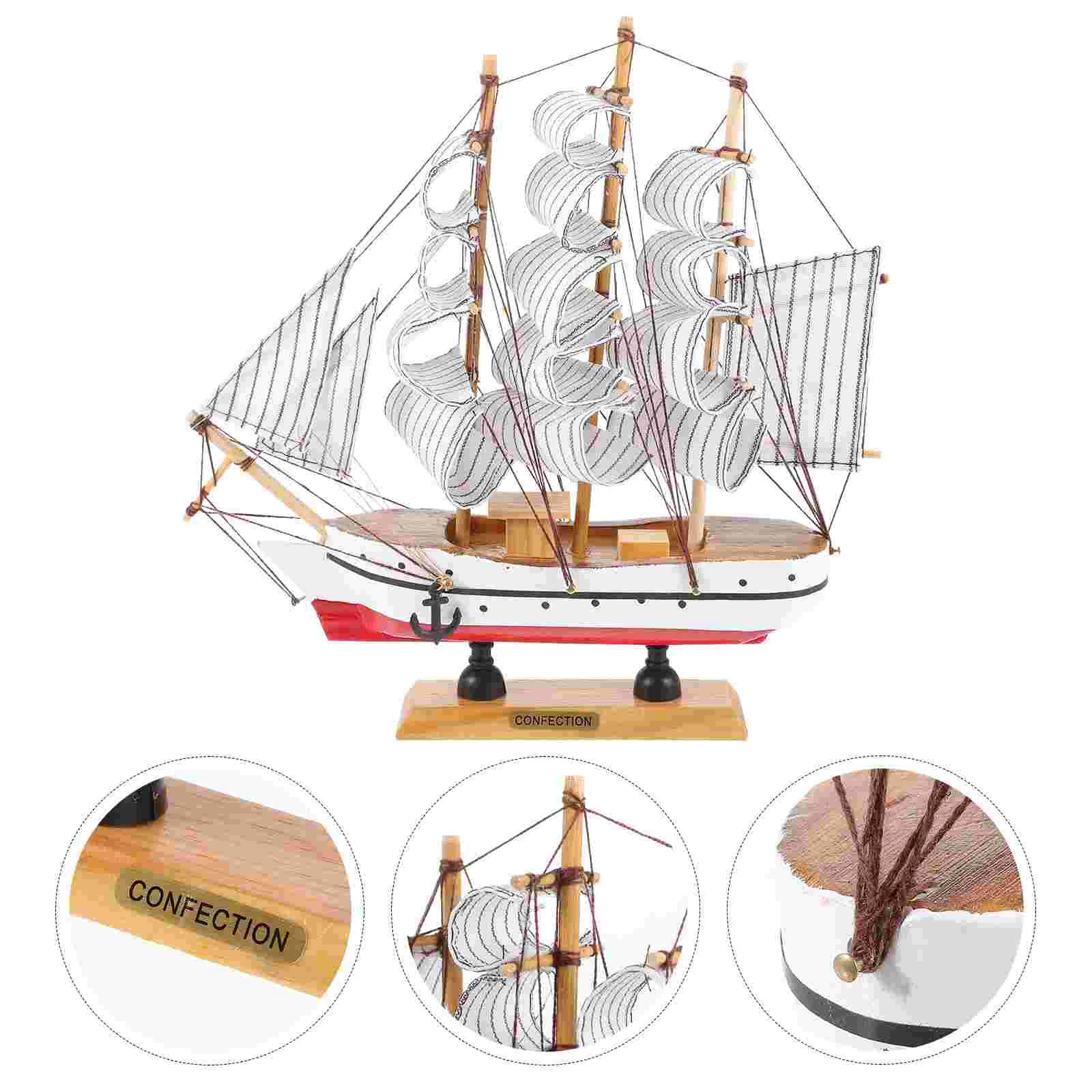 

Desk Topper Sailing Ship Statue Sailboat Figurine Sculpture Nautical Coastal Ornament Tabletop Ornament Photo Props