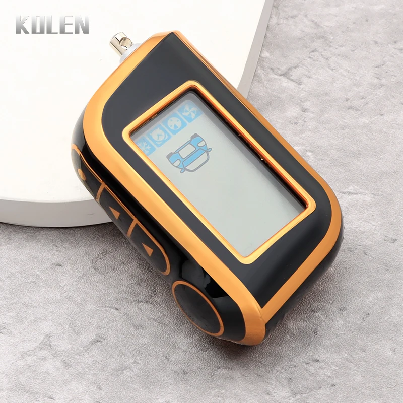 

Автомобильный пульт дистанционного управления из ТПУ, чехол-брелок для Starline A93, A63, русская версия, двухсторонняя Автомобильная сигнализация, ЖК-брелок, аксессуары без ключа