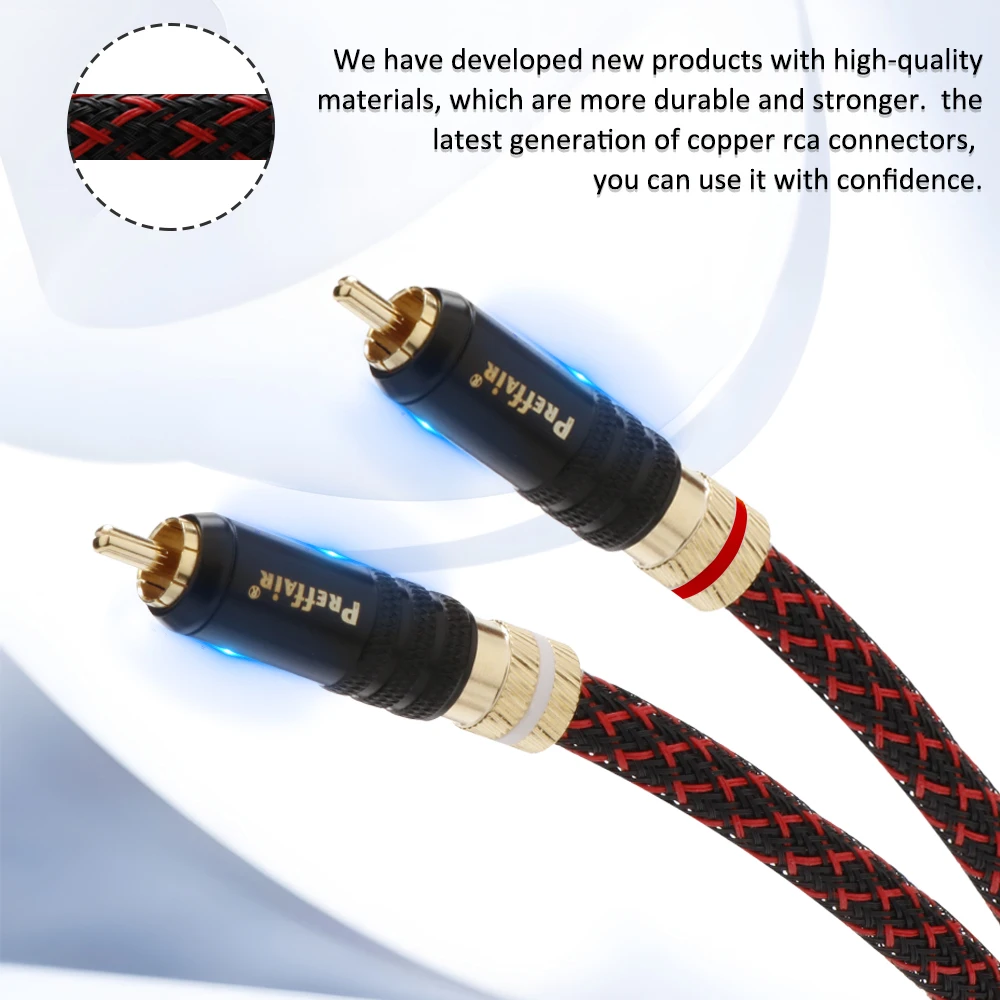 Высококачественный соединительный кабель X401 Hifi audio 5N OFC RCA удлинительный RCA-RCA с