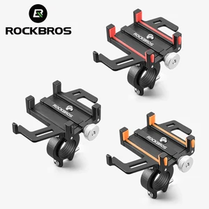 rockbros universal bike phone holder non slip motorcycle mobile phone support stand aluminum alloy mtb bicycle cellphone mount free global shipping