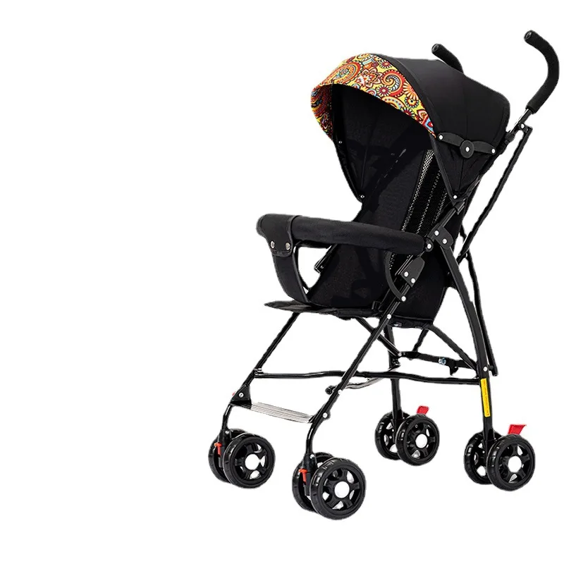 Baby Stroller Can Sit and Lie Down Baby Light Folding Simple Ultra-small Children Stroller Portable Umbrella Cart Trolley