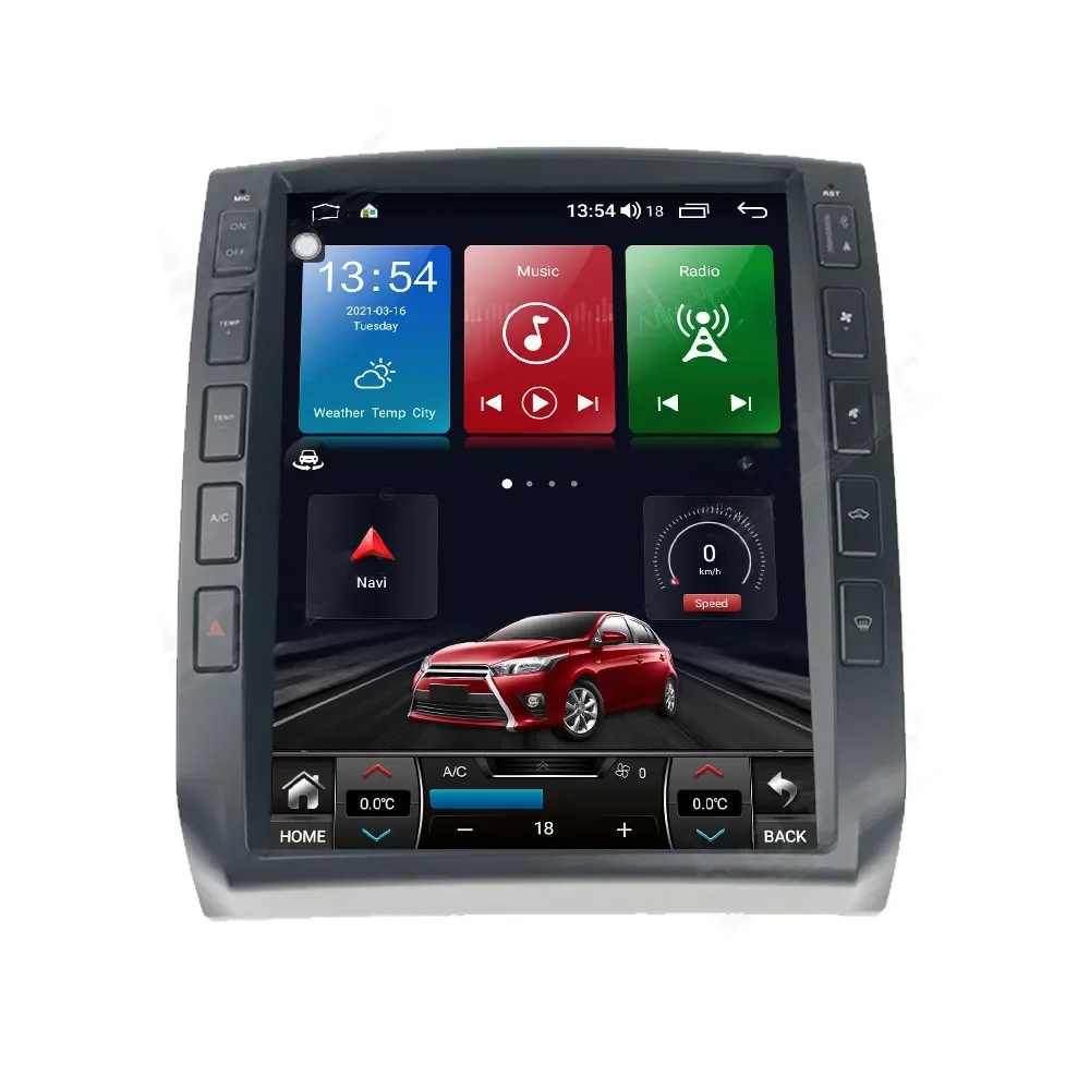Автоматическая стереосистема Android 13 128G 12 1 дюйма Tesla Экран для Toyota Tacoma 2005-2015