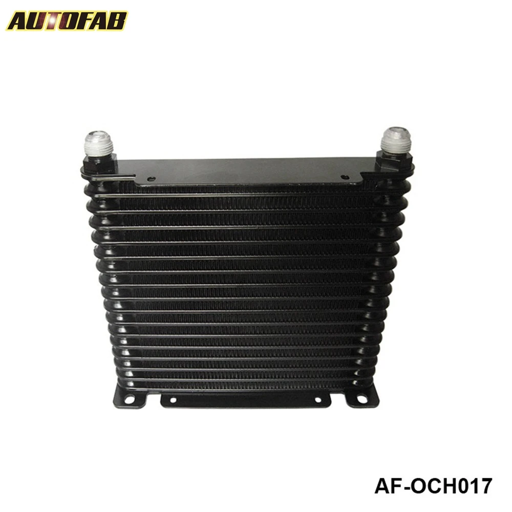 

AUTOFAB - NEW DESIGN UNIVERSAL AN10 17 ROW 32MM ALLOY RACE DRAG DRIFT BLACK OIL COOLER AF-OCH017