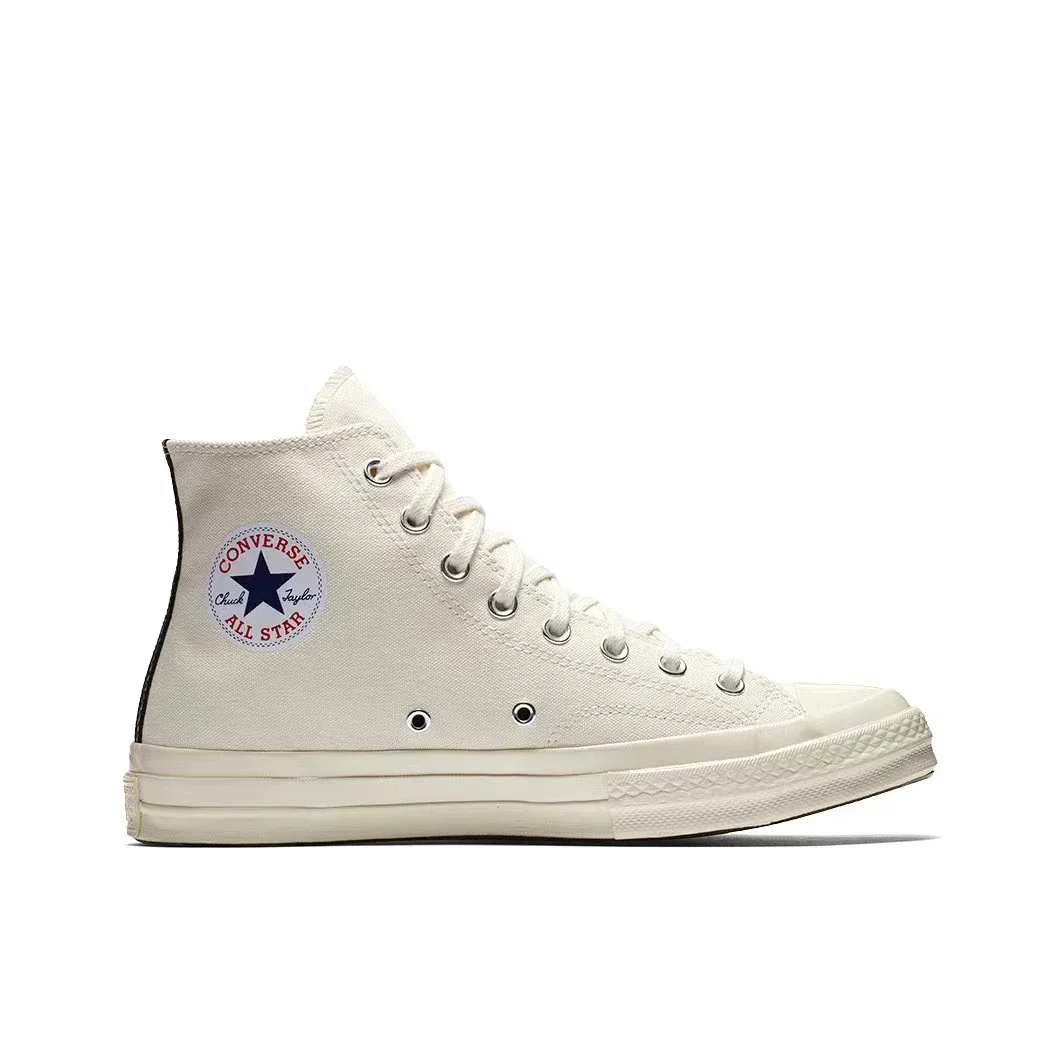 Фото Converse 1970-х годов Chuck Taylor All Star Hi X CDG Мужская и женская обувь для скейтбординга Высокие уличные кроссовки №2