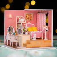 diy cottage loft series one piece creative hand assembled birthday gift diy miniature house wooden diy miniature dollhouse kit