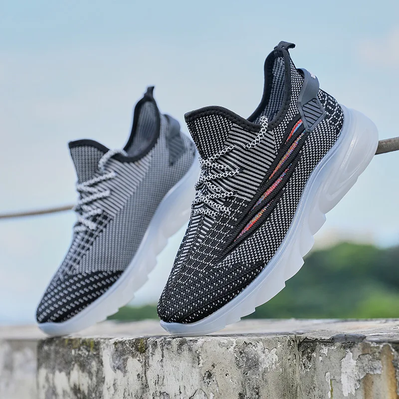 

Женские кроссовки из плетеного материала, на толстой подошве и шнуровке спереди, повседневная обувь для бега, весна 2022