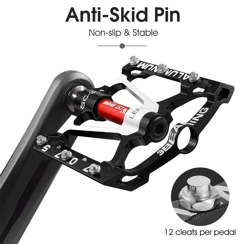 WEST BIKING ультралегкие велосипедные педали герметичный подшипник из алюминиевого