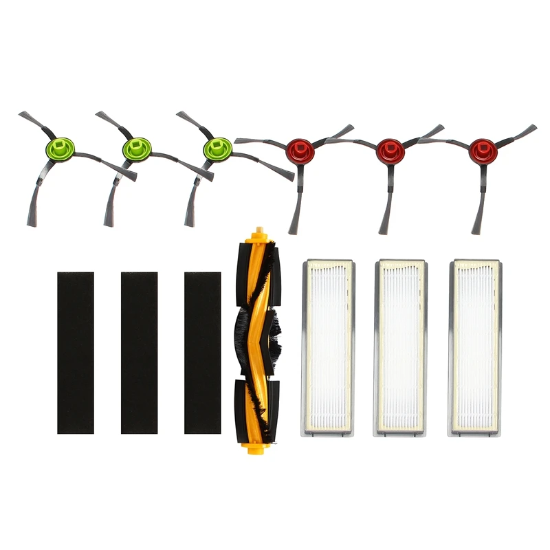 

Roller Side Brush Sponge Filter Kit for Ecovacs Deebot OZMO 950 920 Vacuum Cleaner Parts, 1XRoller Brush, 3XFilters, 3XSponges,