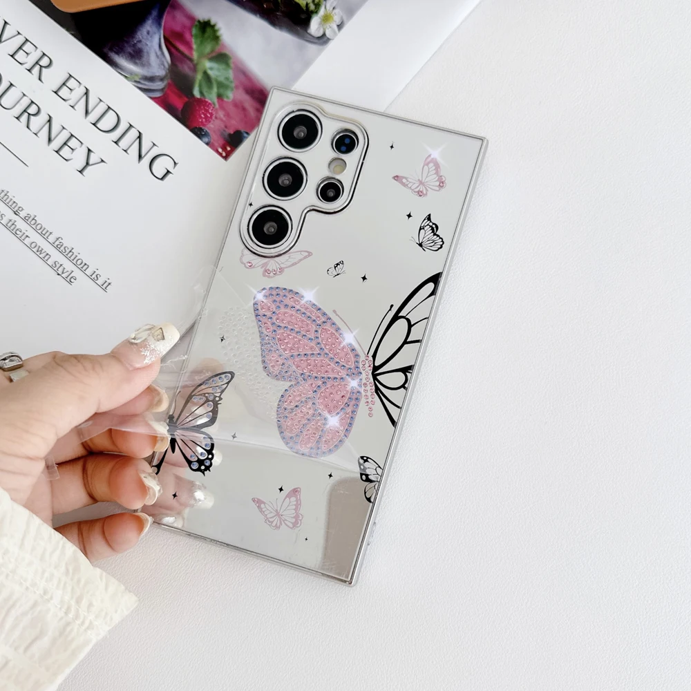 sterowany przez cukierki futerał na telefon do Samsung Galaxy S24 Ultra S23Ultra S22Ultra akrylowy silikonowy pokrowiec odporny wstrząsy