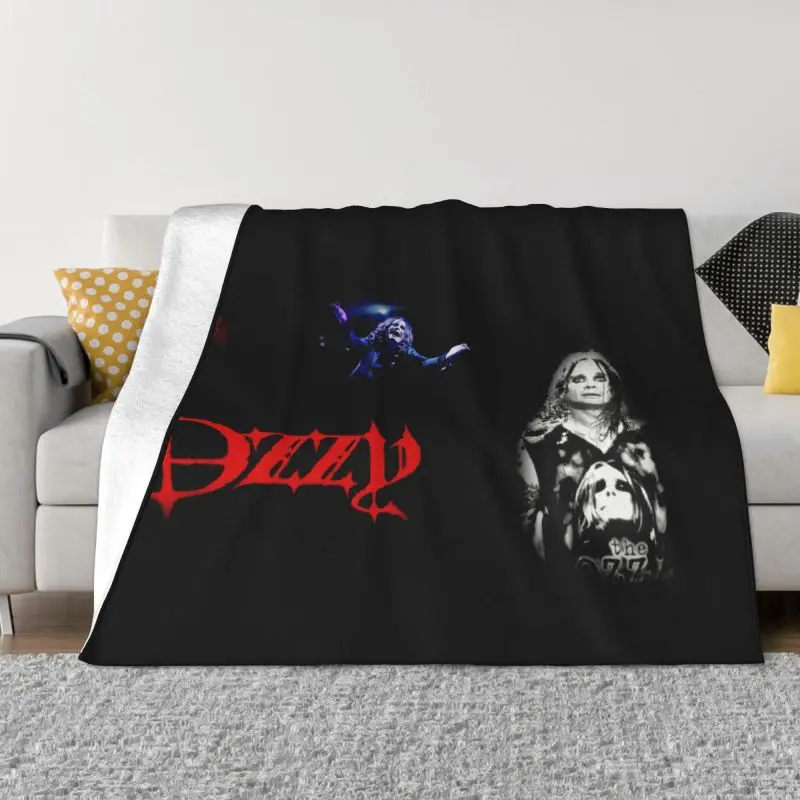 

Heavy Metal Rock Ozzy Osbourne Collage Blanket Fleece Spring Autumn Warm Flannel Throw Blankets for Sofa Car Bedroom Bedspread