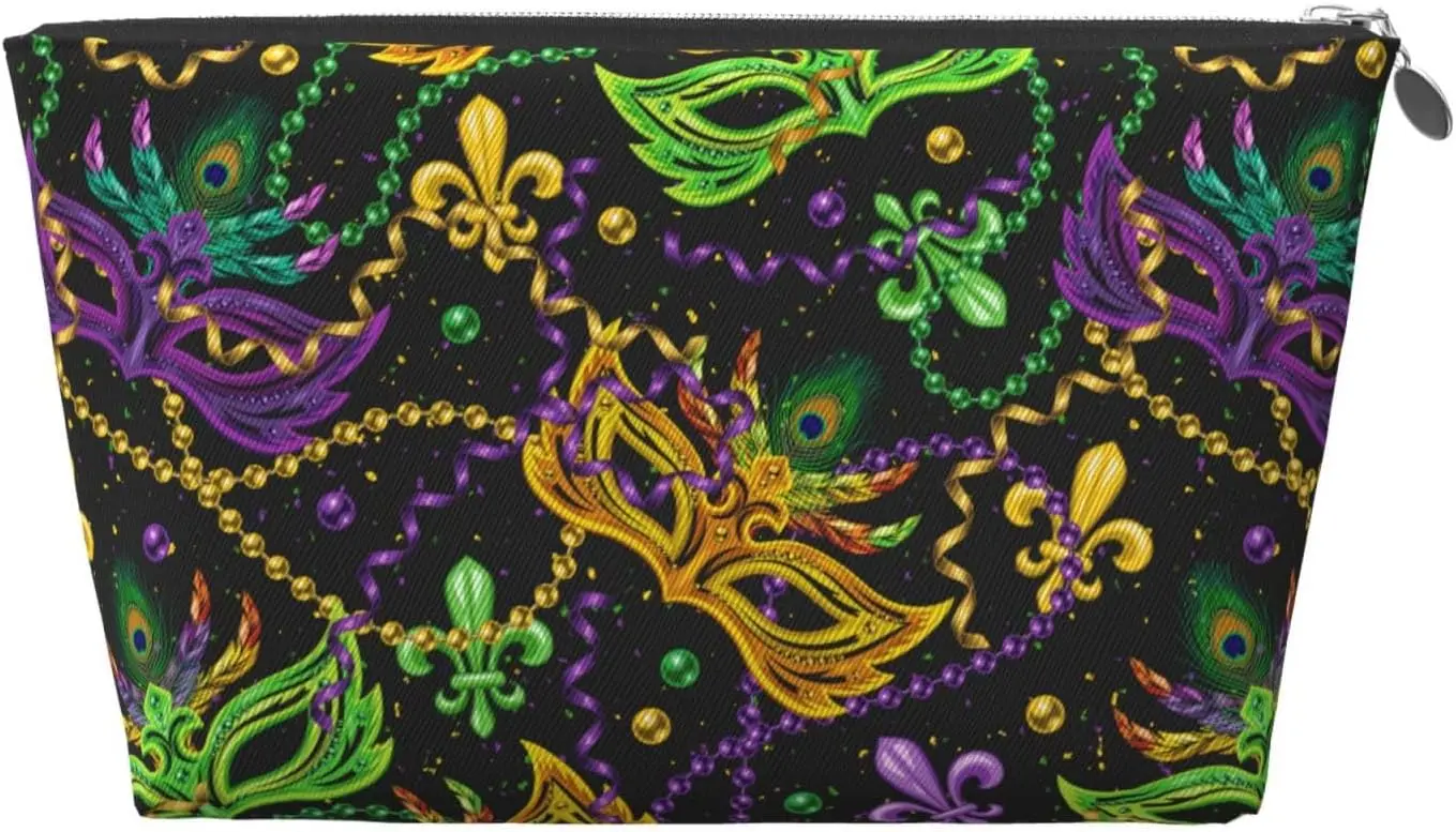 Mardi Gras Surface Косметичка Женская дорожная косметичка Кожаная водонепроницаемая Все