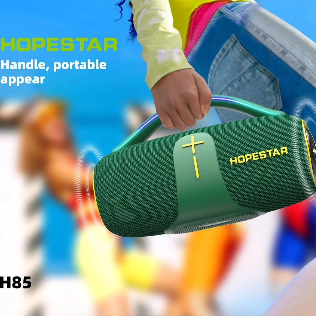 Фото Hopestar H85 Портативная беспроводная связь для Bluetooth-динамика RGB светодиодное освещение Высокий сабвуфер Водонепроницаемая уличная сумка с батарейным питанием №3