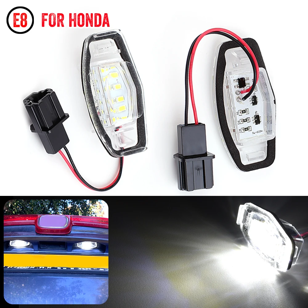 

2pcs LED Number License Plate Light Lamp Error Free for Honda Civic Sedan or Hatchback Pilot Accord Acura MDX RL TL TSX RDX ILX