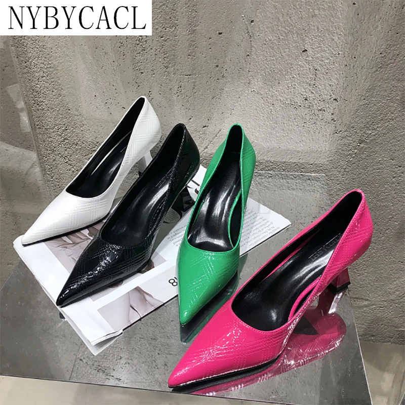 2022 New Brand Women Pumps Shoes Fashion Pointed Toe Shallow Slip On Sexy Ladies Party Dress Shoes Thin High Office Pumps