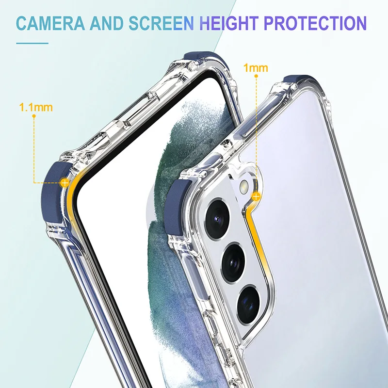 Фото Радужный прозрачный полноразмерный чехол подходит для Samsung S22 S22pro ультратонкий противоударный Универсальный фоточехол №3