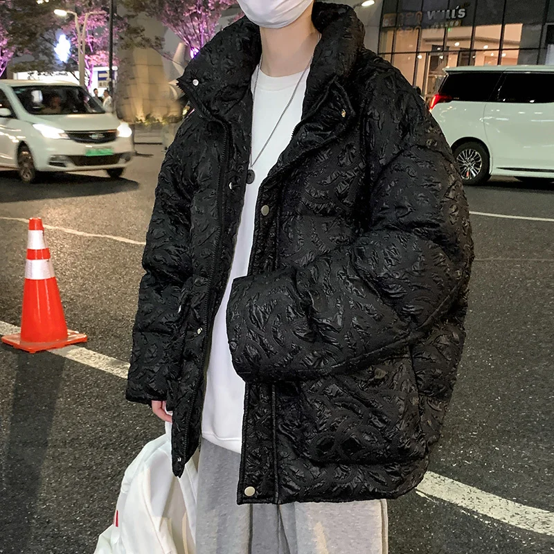 Winter Jacket Men Warm Fashion Casual Oversize Thickened Down Jacket Men Streetwear Korean Loose Thick Short Coat Mens Parker