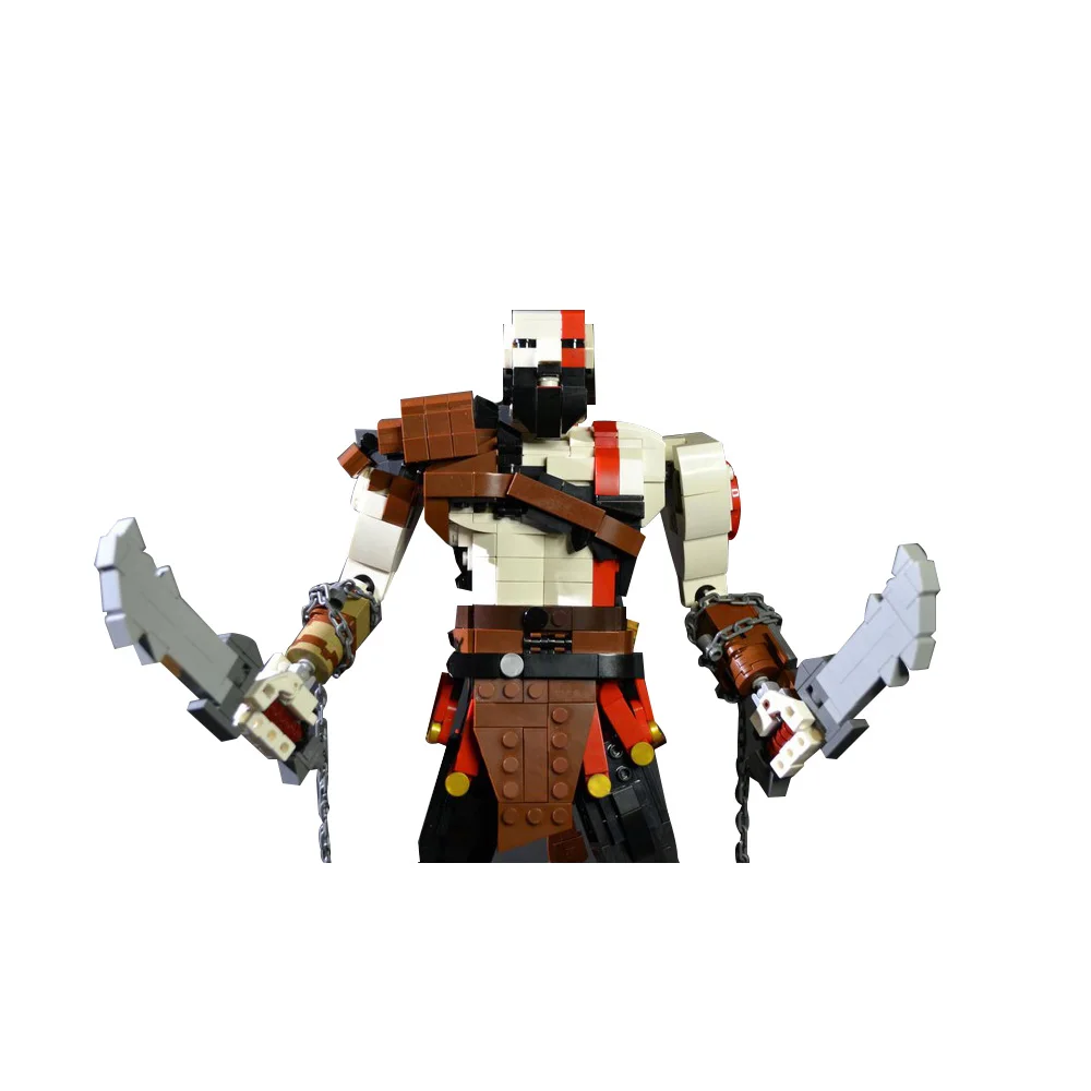 Фото MOC-192904 Конструктор God of War 2018: Кратос, популярная игровая модель, фигурки Кратоса, кирпичики для сборки, игрушки DIY, подарок для детей №1