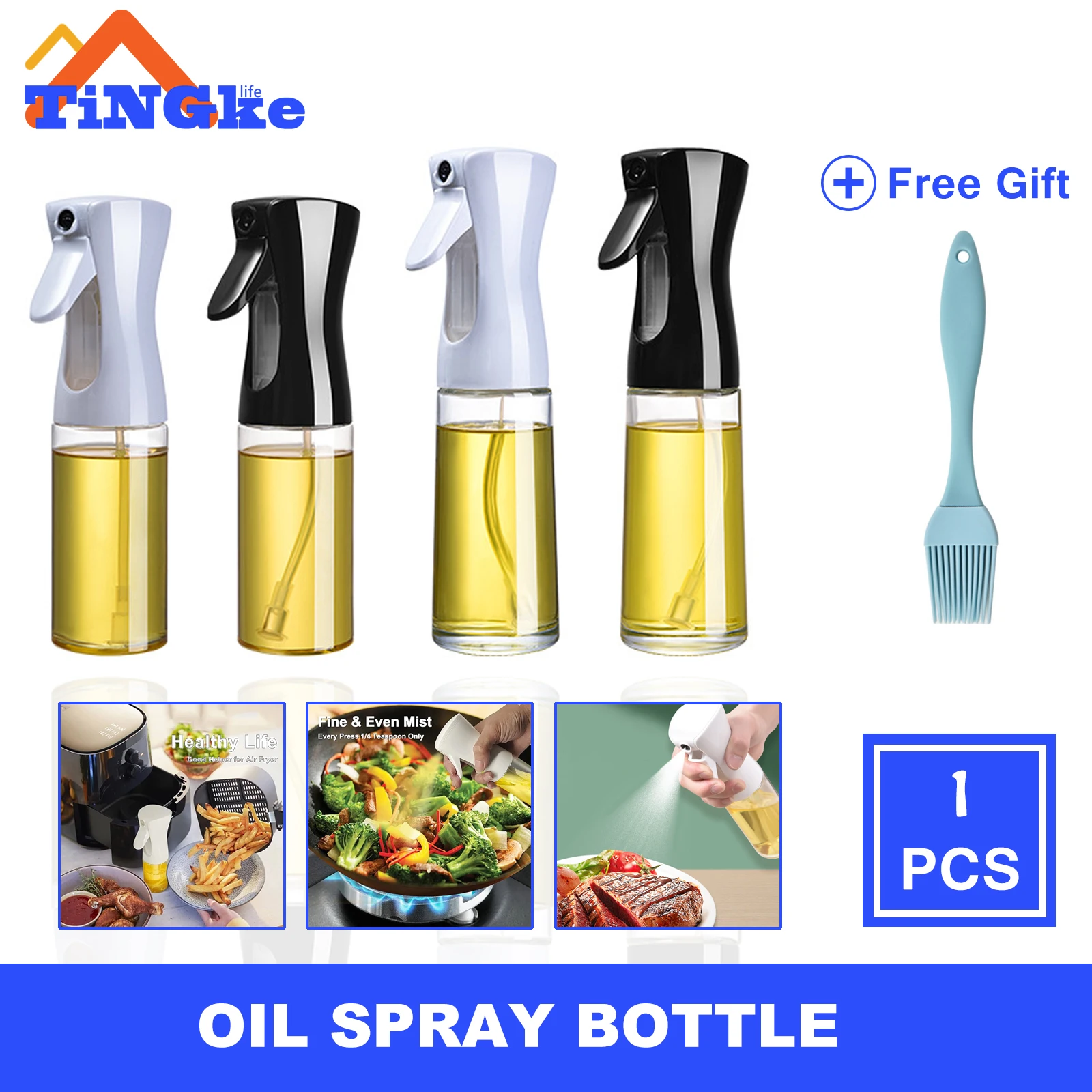 

Oil Spray Bottle BBQ Cooking Baking Olive Oil Sprayer Oil Spray Empty Bottle Vinegar Bottle Oil Dispenser kitchen accessories