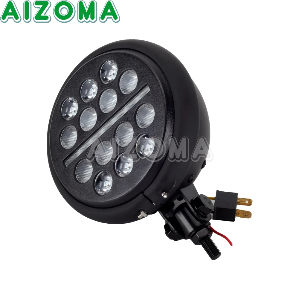 

Клубный стиль 5,75 "светодиодная фара ближнего/дальнего света T-bar фара дневные ходовые огни для Harley Dyna Softail Chopper Bob