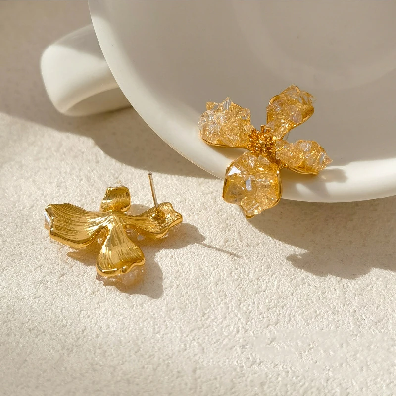 

Очаровательные стеклянные серьги в форме цветка Vingate для женщин, подарки, ювелирные изделия, аксессуары