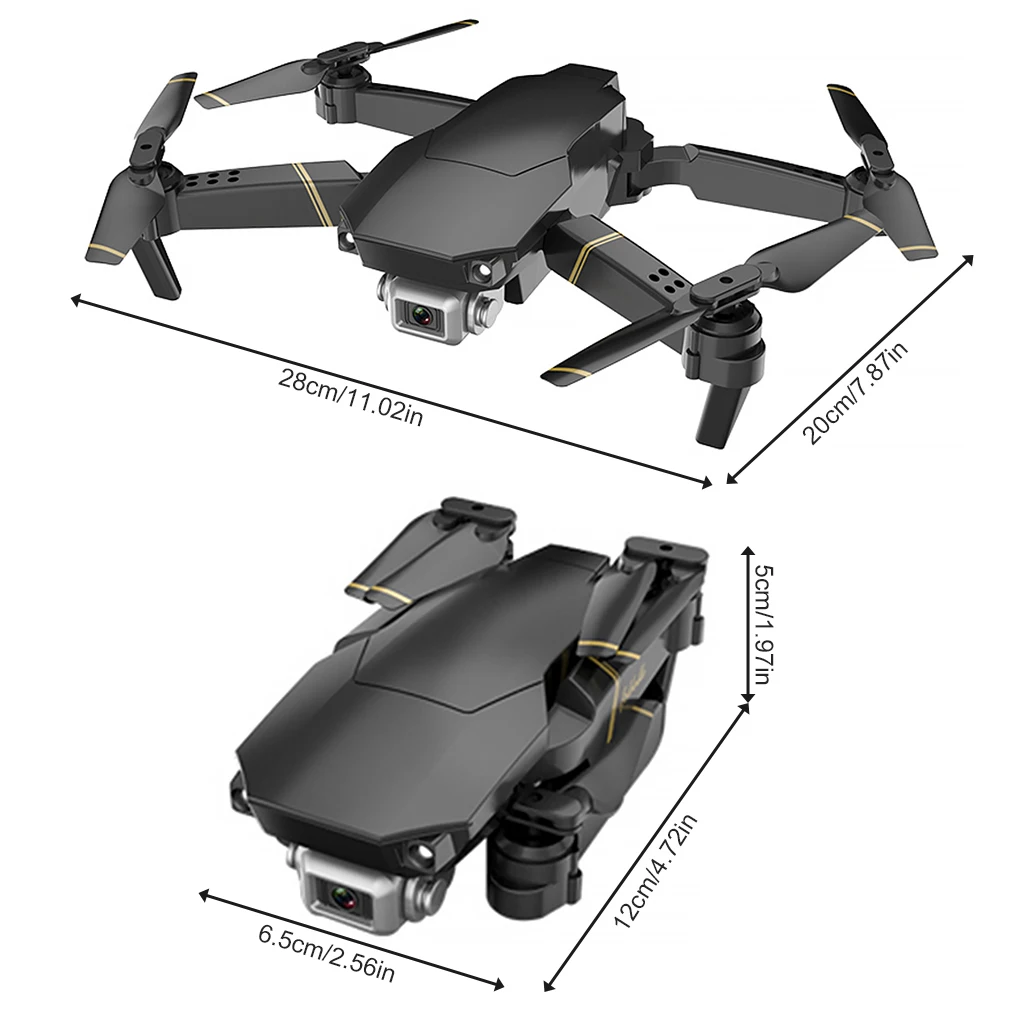 

Folding Drone HD Camera Wide Angle Aerial Quadcopter WiFi FPV 4K Airplane Toy for Kids Adults