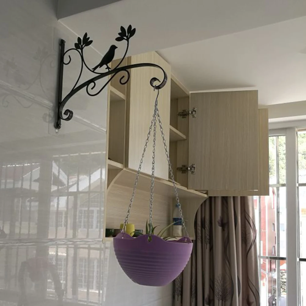 

Держатель для цветочных горшков в форме животного, ландшафтный классический Декор, романтическая садовая подвесная корзина, железный настенный кронштейн, подставка для ванной комнаты